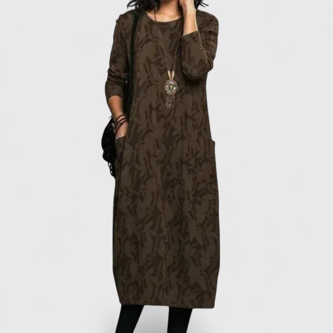 Caterina - Abito elegante con drappeggio delicato e tocco lussuoso