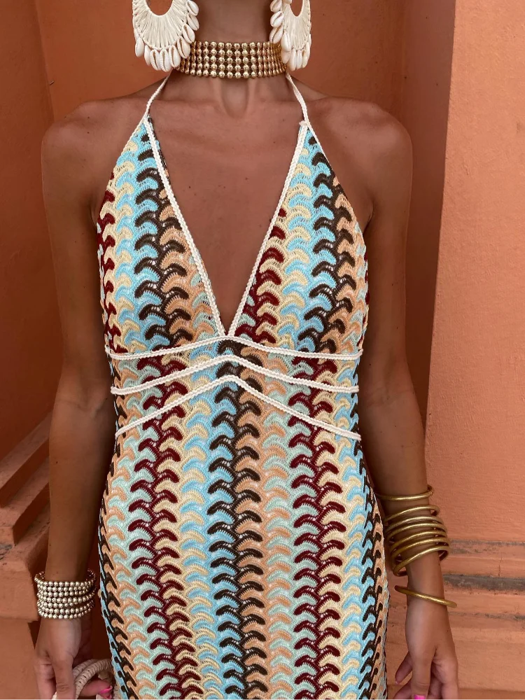 Naama-Lee™ | Abito lungo senza schiena con scollo a V