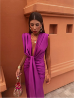 Selena | Abito Drappeggiato Ardente