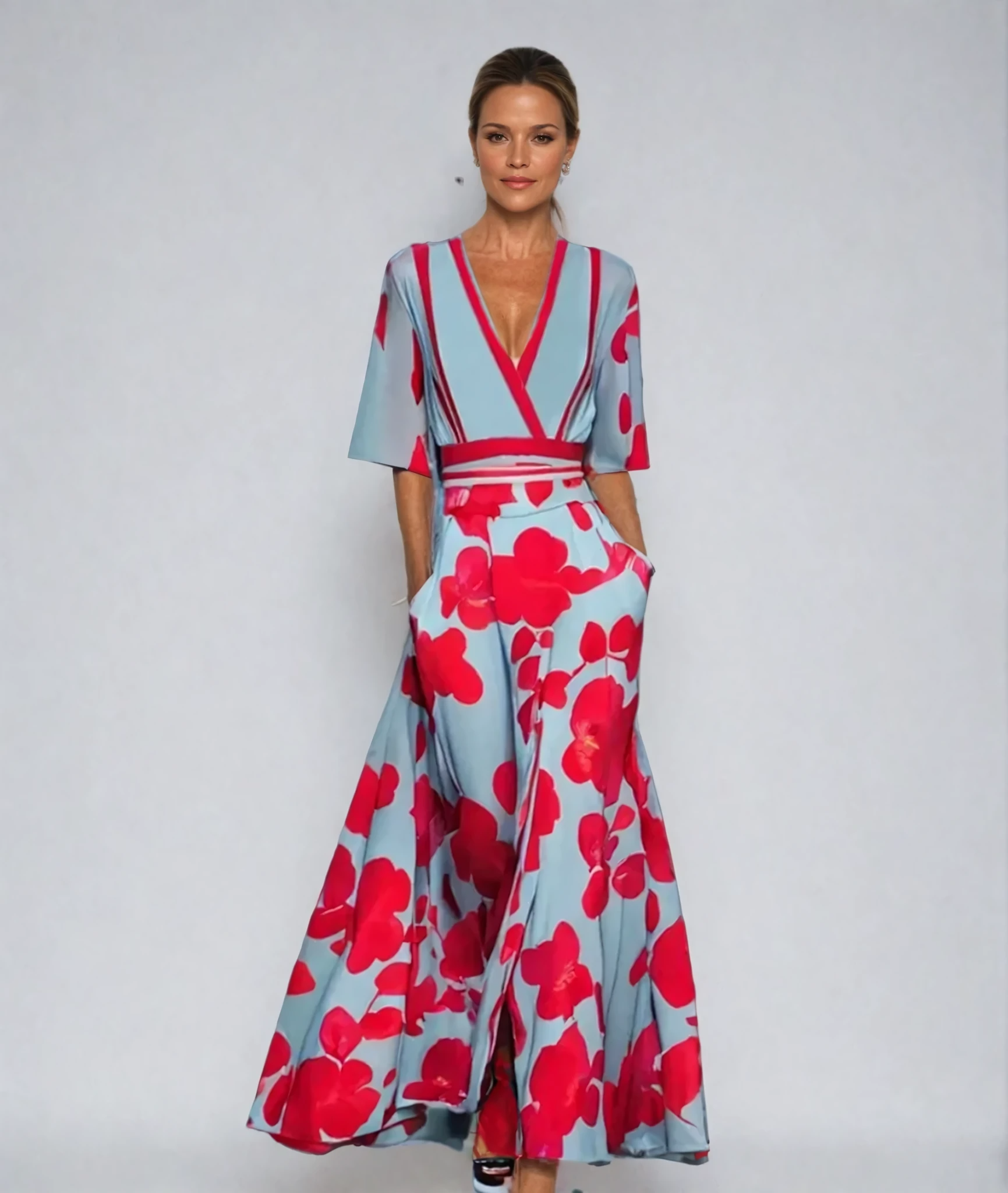 Eliana™ | Abito Elegante A-Line Floreale