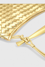 Borsa Gerda Woven con Manico Dorato