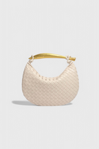 Borsa Gerda Woven con Manico Dorato