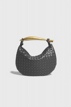 Borsa Gerda Woven con Manico Dorato