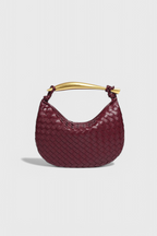 Borsa Gerda Woven con Manico Dorato
