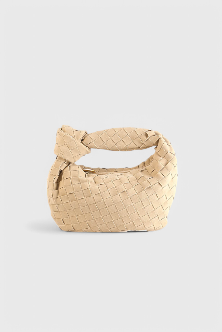 Borsa Mini Woven Remi con Dettaglio Nodo