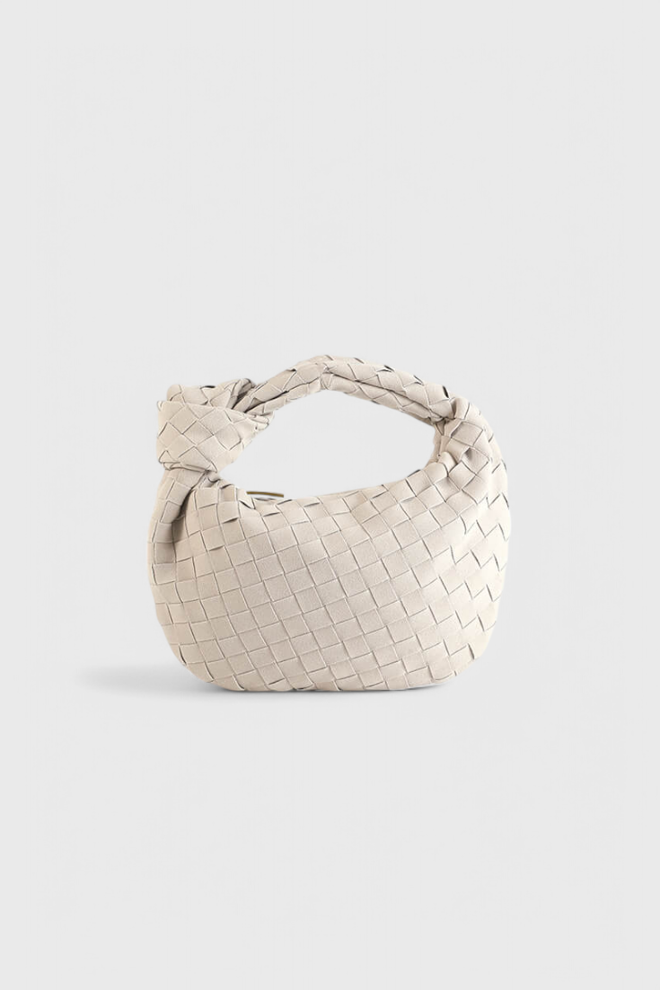 Borsa Mini Woven Remi con Dettaglio Nodo