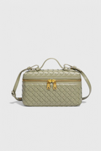Borsa Mini Woven Milla con Dettagli Dorati