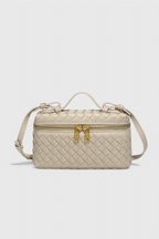 Borsa Mini Woven Milla con Dettagli Dorati