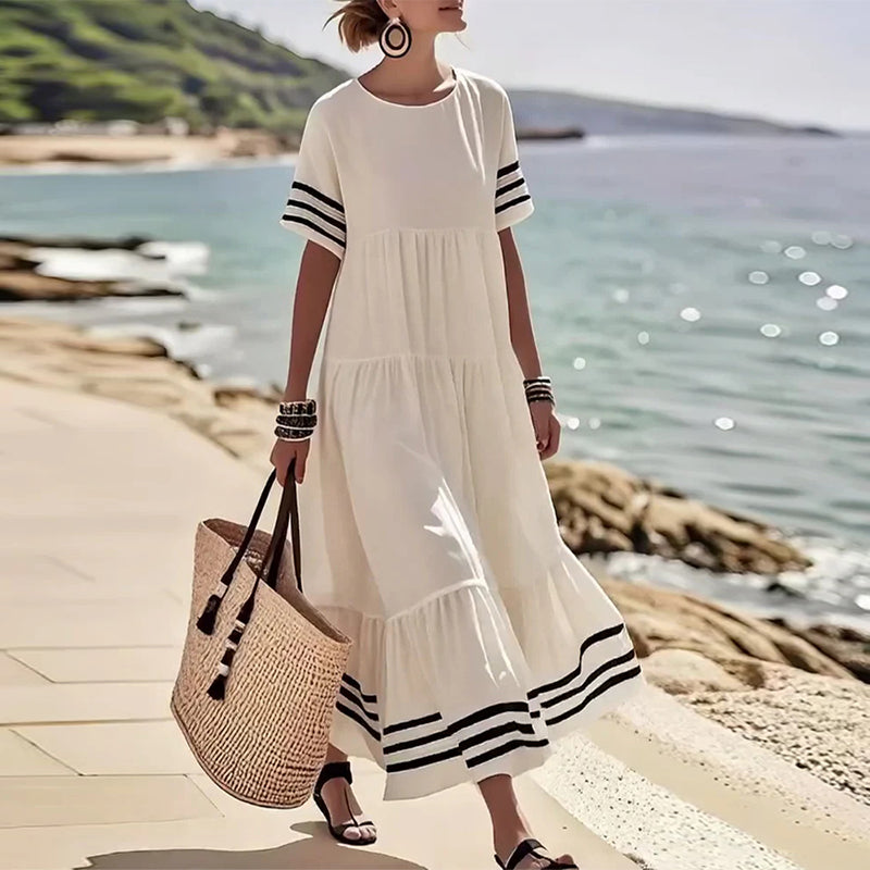 Vestito di Tendenza Vacanze a Maniche Corte