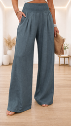 Pantaloni Lexia in Cotone e Lino con Taglio Fluido ed Eleganza Naturale
