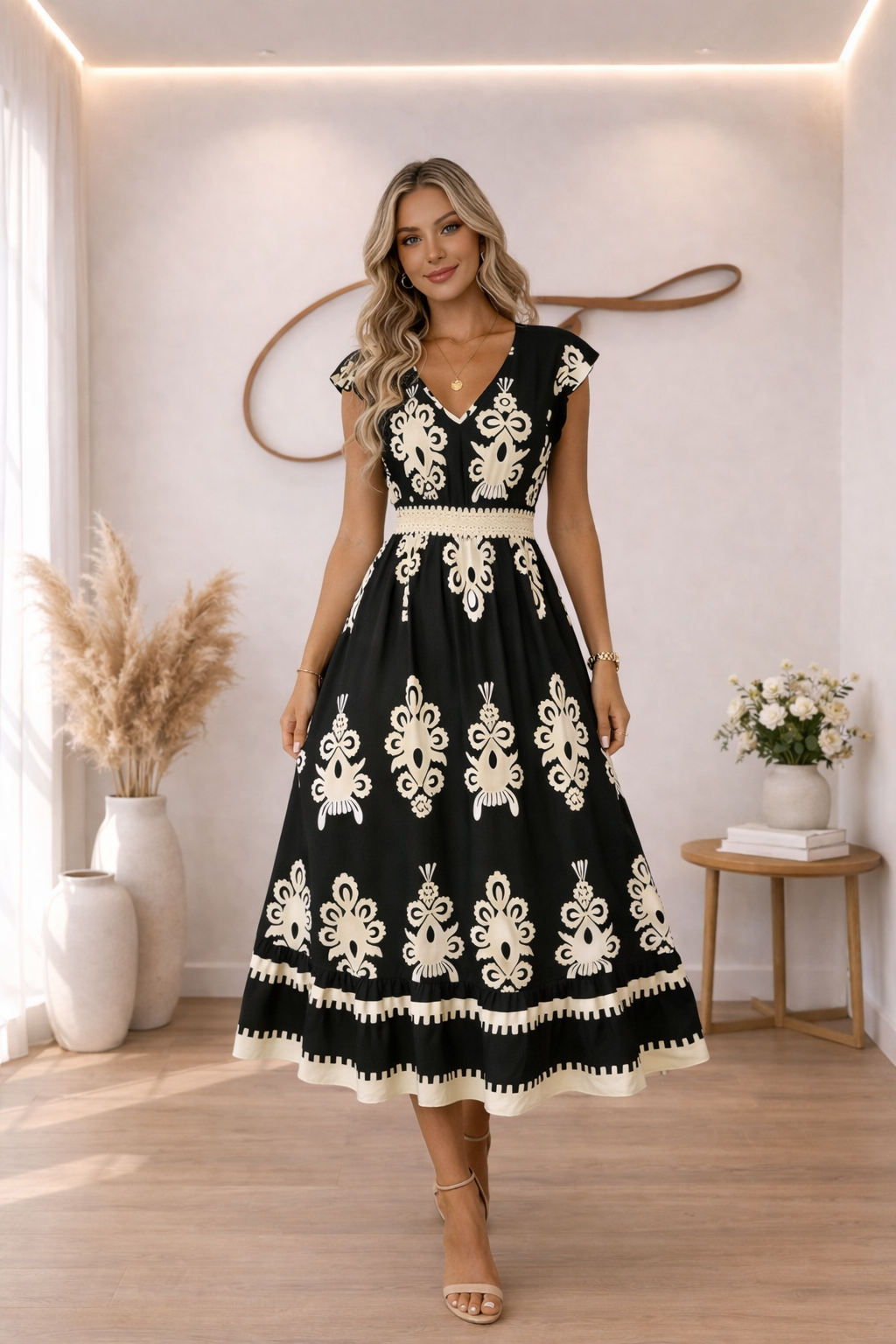 Vestido Maxi Elegante Escote V
