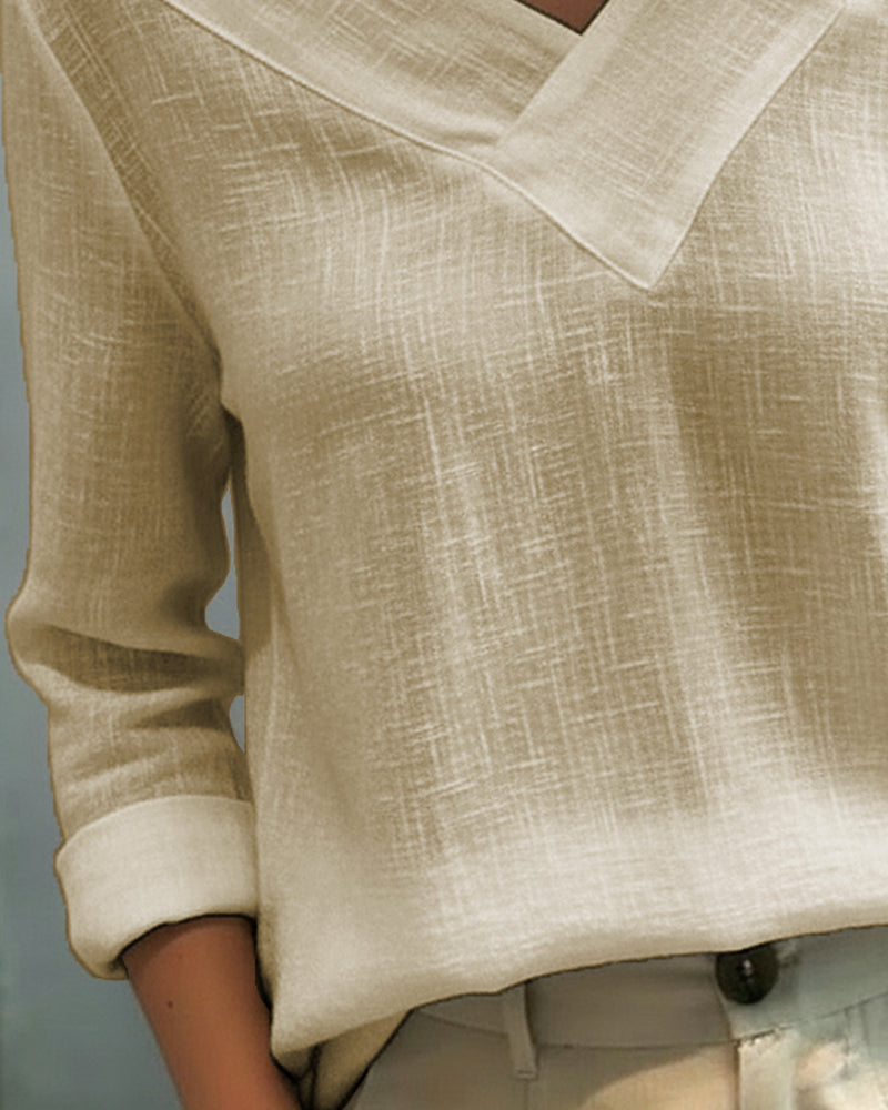 Top Elegante Scollo a V Spalle Scoperte