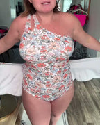 Costume da bagno monospalla floreale