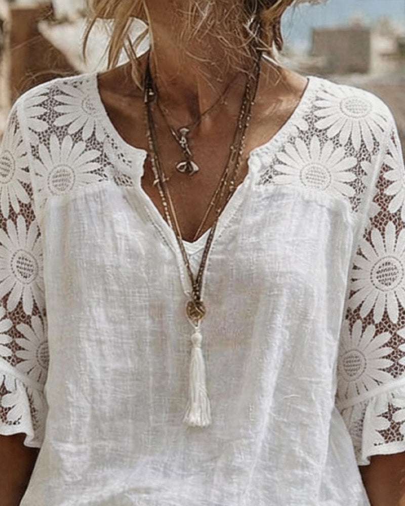 Camicetta Margherita Pizzo Patchwork