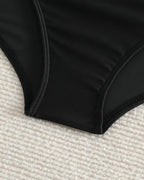 Costume da Bagno Inferiore Plissettato Tinta Unita Vita Alta