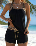 Tankini Motivo Leopardato Con Coulisse Laterale