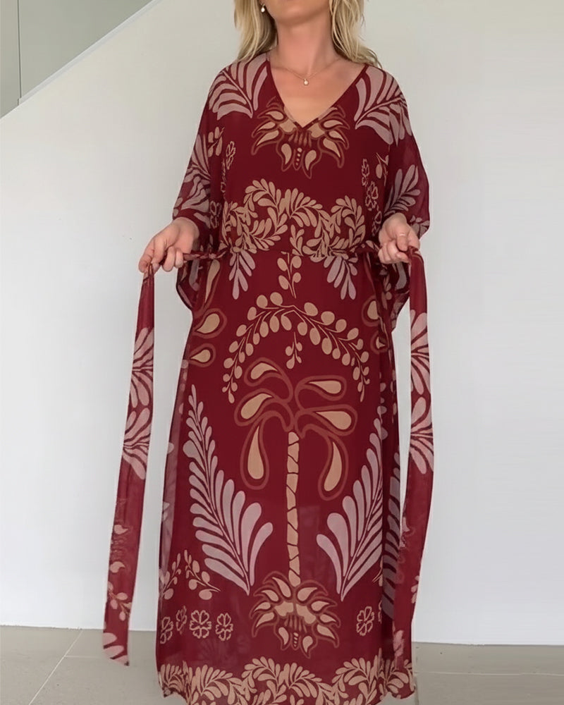 Abito boho con scollo a V ampio