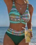 Costume bikini geometrico due pezzi