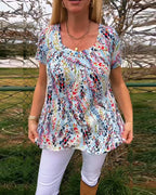 T-Shirt Girocollo Maniche Corte Stampato