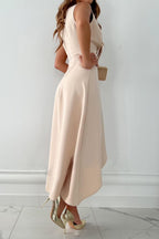 Charlotte™ | Abito Midi con Scollo a V e Design a Portafoglio