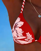 Bikini semplice sexy all'americana con scollo