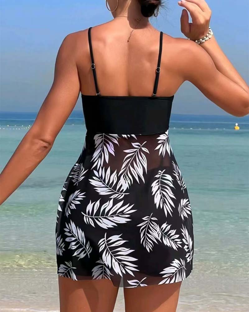 Tankini Sexy Stampa Rete
