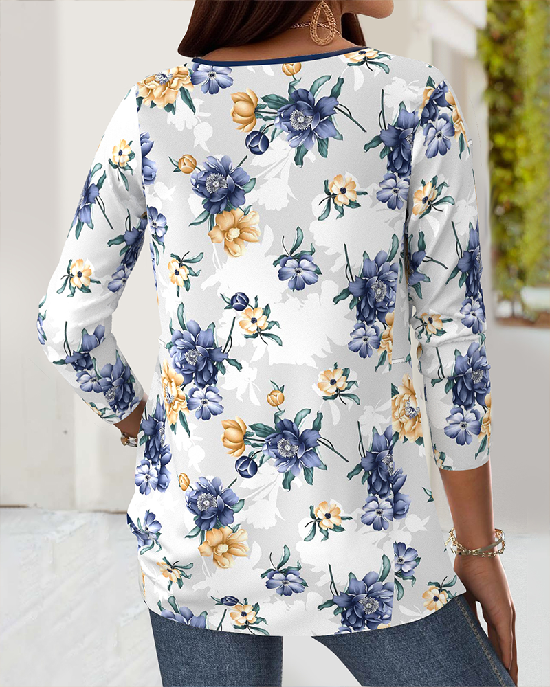 Camicetta casual con stampa floreale
