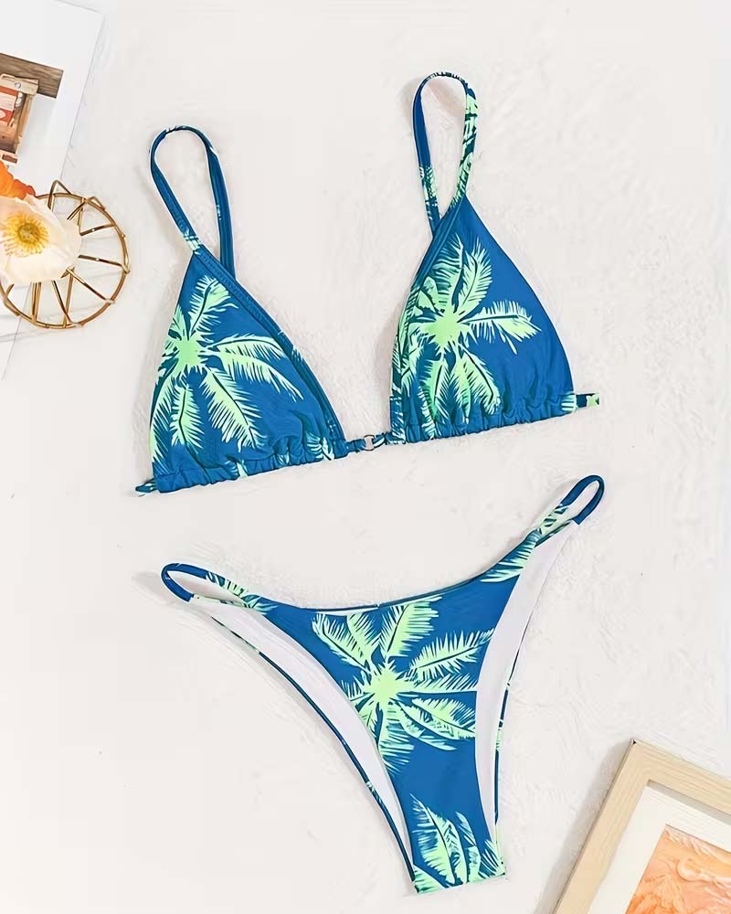 Bikini con Spalline Sottili a Vita Bassa
