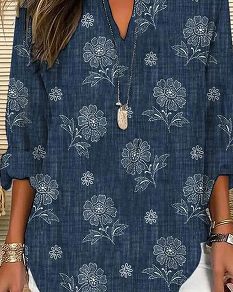 Camicetta casual con stampa floreale