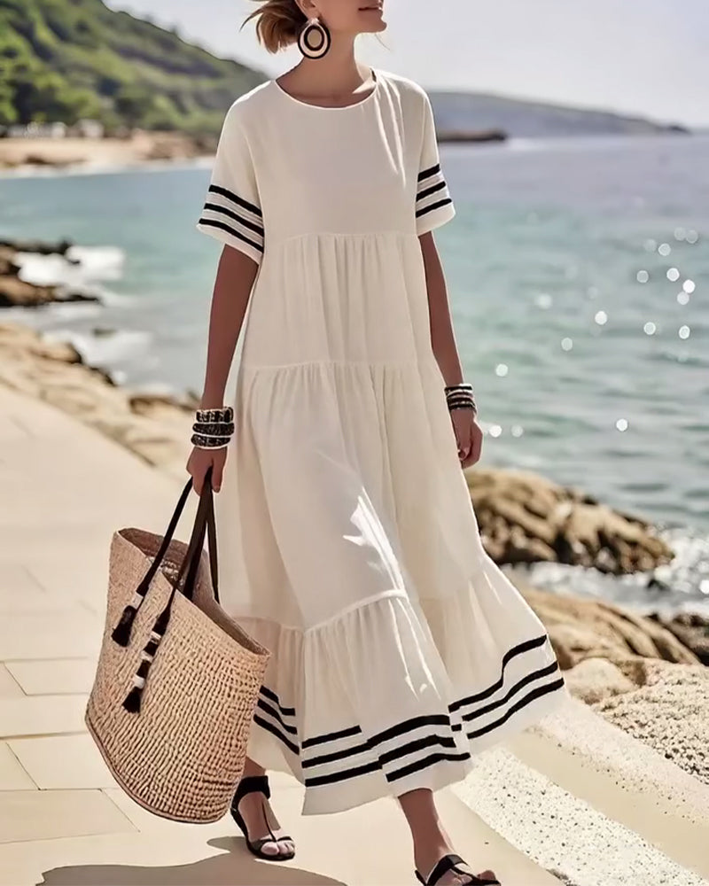 Vestito di Tendenza Vacanze a Maniche Corte