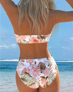 Bikini a fascia stampato