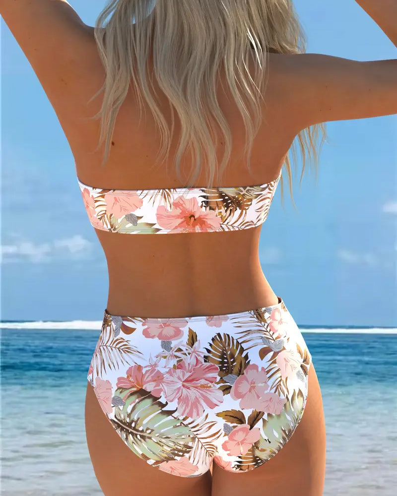 Bikini a fascia stampato