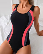 Costume Da Bagno Intero Color-Block Con Stampa