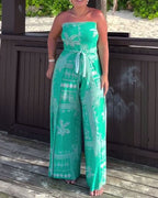 Costume da bagno personalizzato ed elegante avvolto attorno al petto, stampato