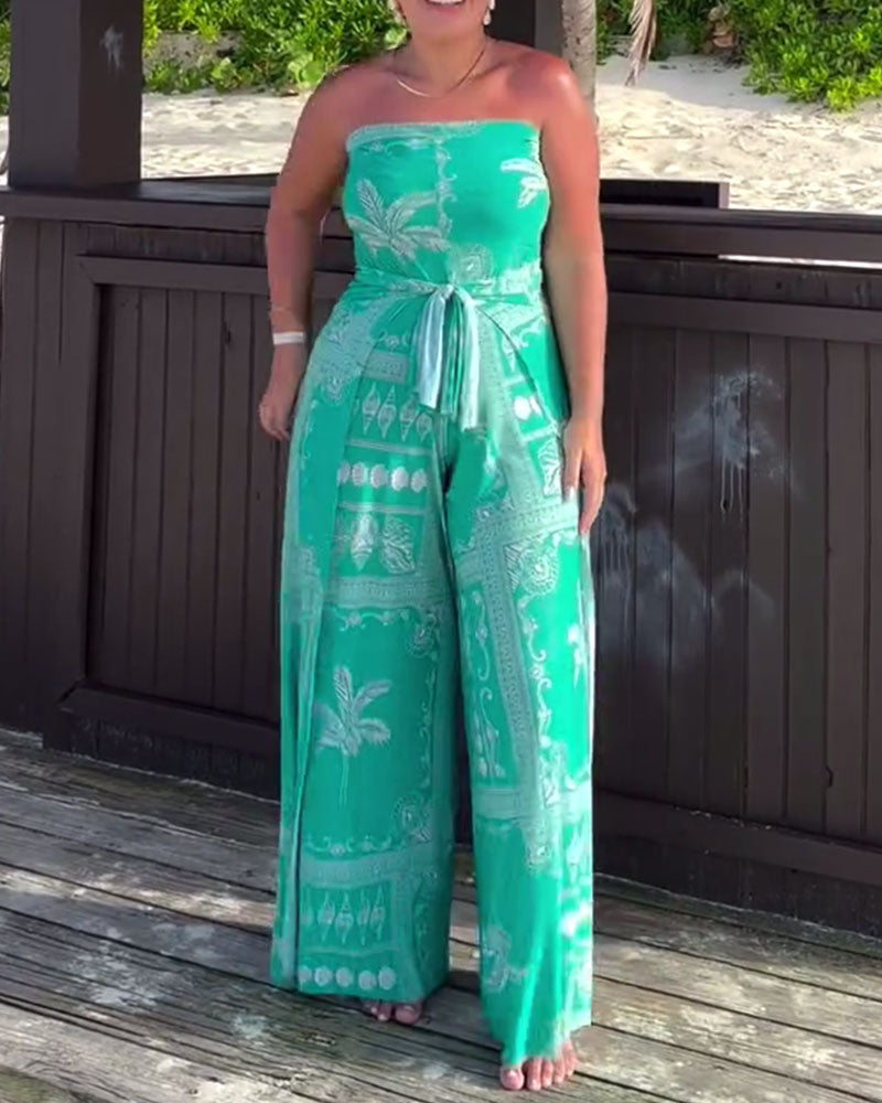 Costume da bagno personalizzato ed elegante avvolto attorno al petto, stampato