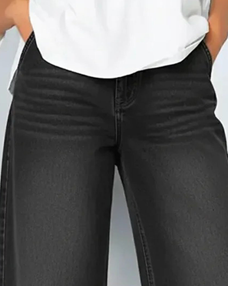 Pantalone in denim patchwork casual