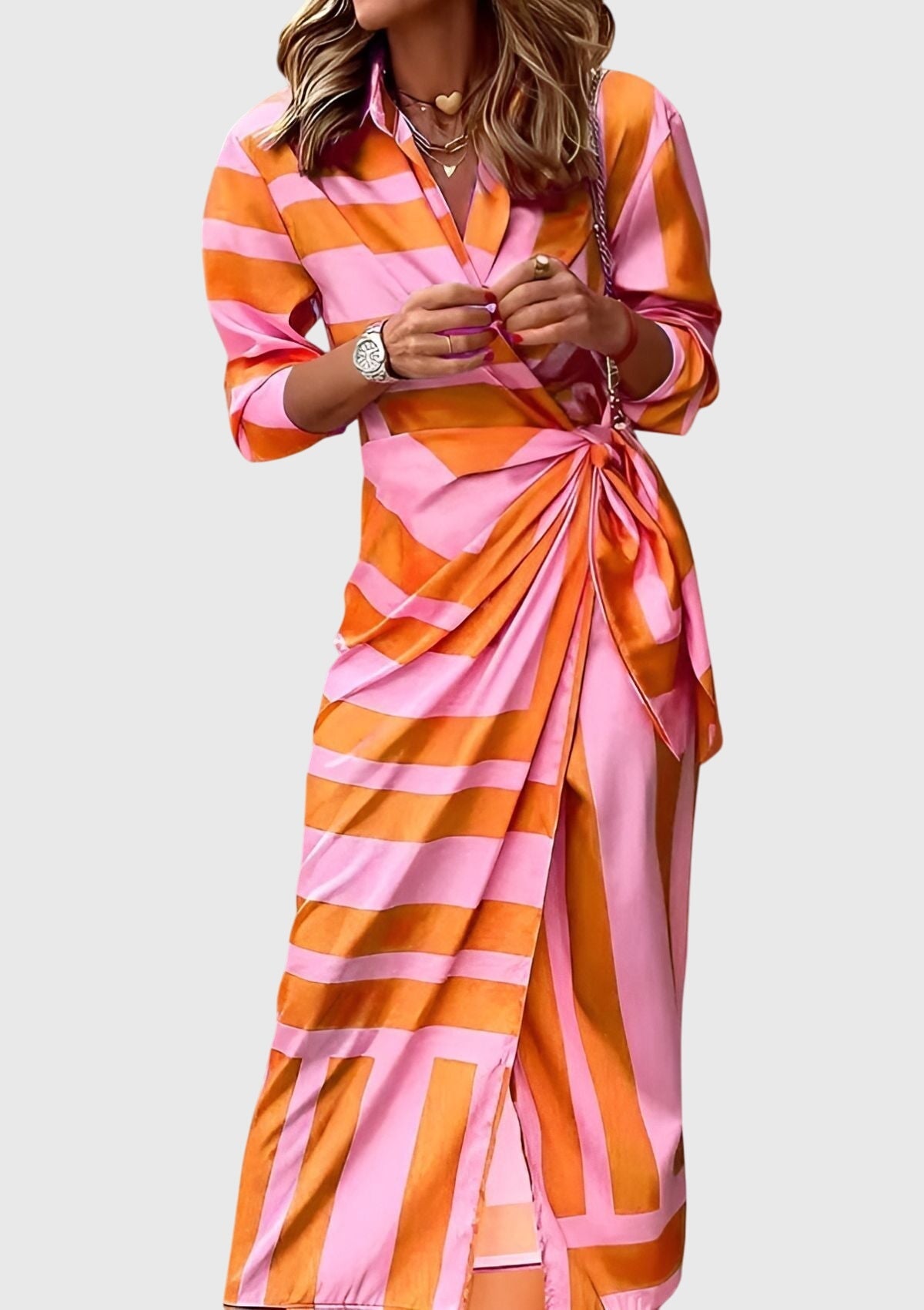 Everly | Abito Elegante Incrociato con Stampa
