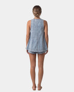 Erell | Completo corto con blusa in denim
