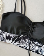 Bikini a vita alta Boyleg stampato