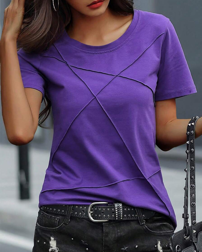 T-Shirt Girocollo Tinta Unita Vestibilità Slim