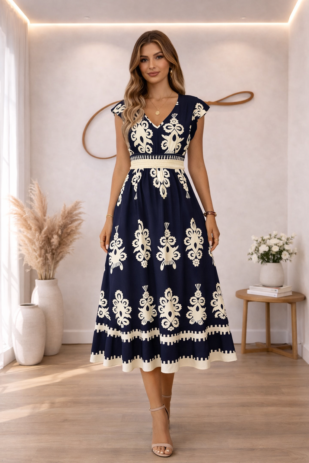 Vestido Maxi Elegante Escote V