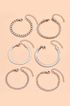 Set di 6 Bracciali a Catena Cubana
