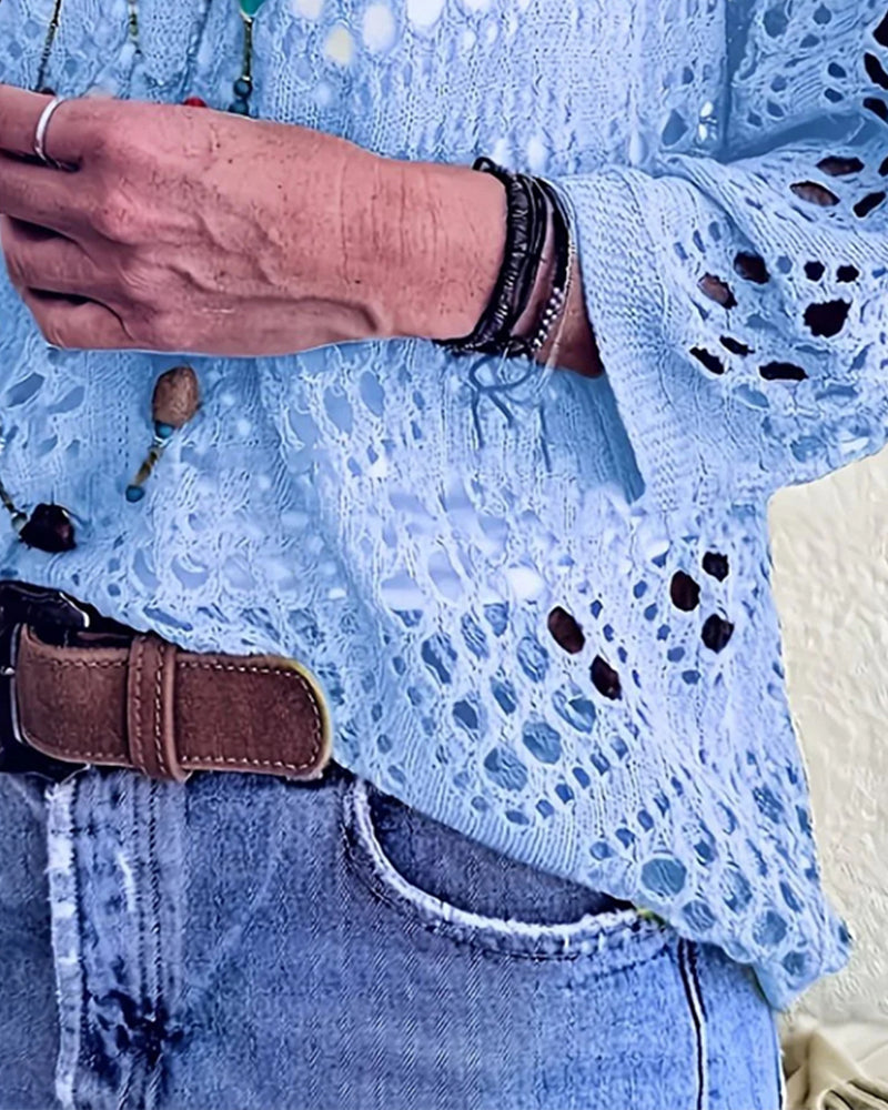 Maglia Fantasia Rombi Traforati Ampia