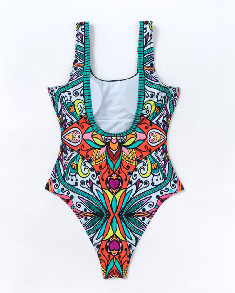 Costume da bagno da spiaggia con motivo floreale