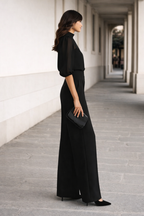 Valentina | Completo Tre Pezzi Composto da una Camisola Trasparente e Pantaloni a Gamba Larga.