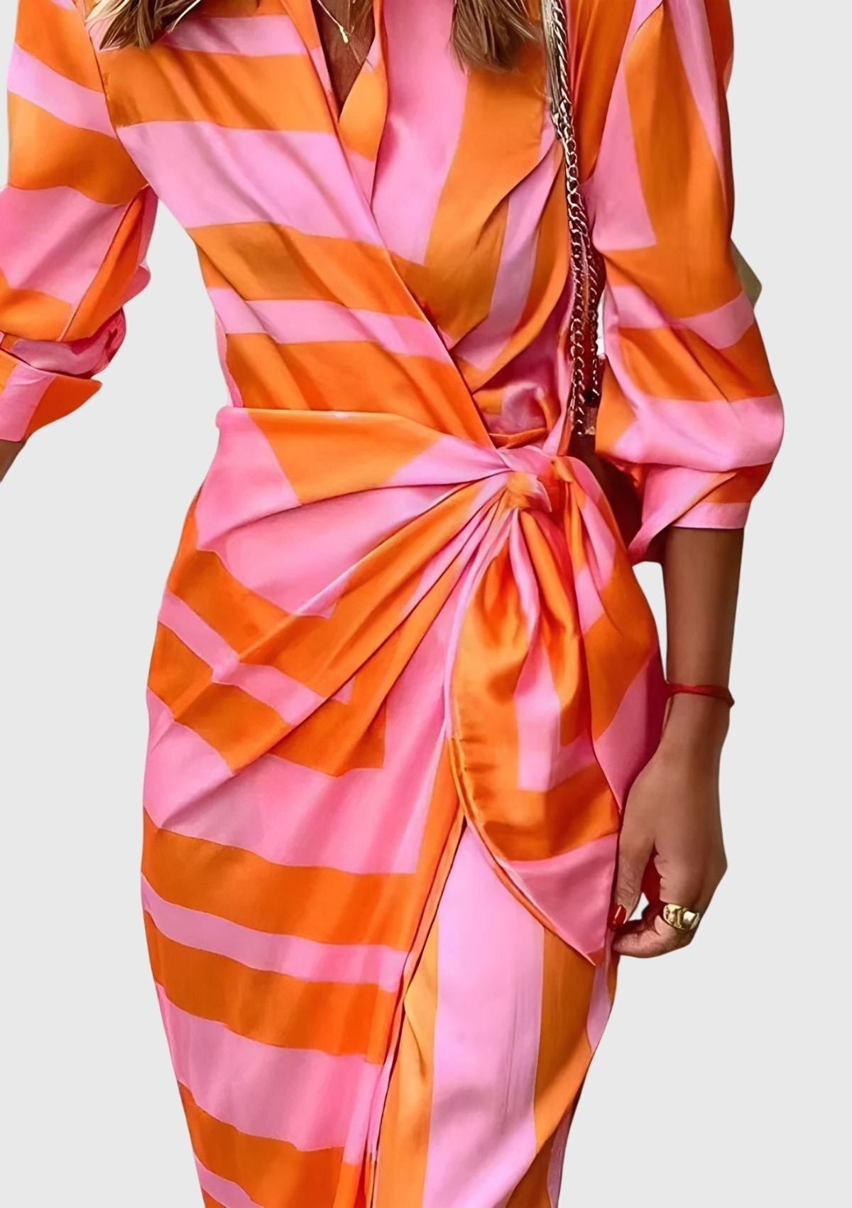 Everly | Abito Elegante Incrociato con Stampa