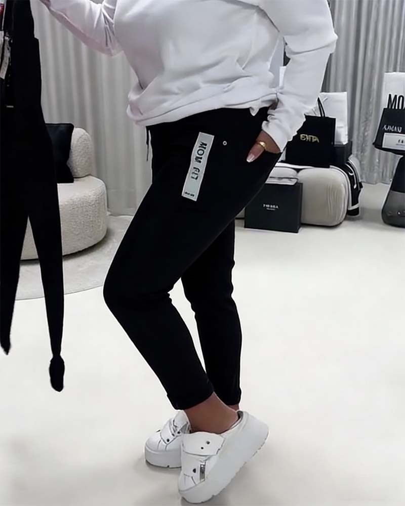 Pantaloni Moda Elastico Coulisse