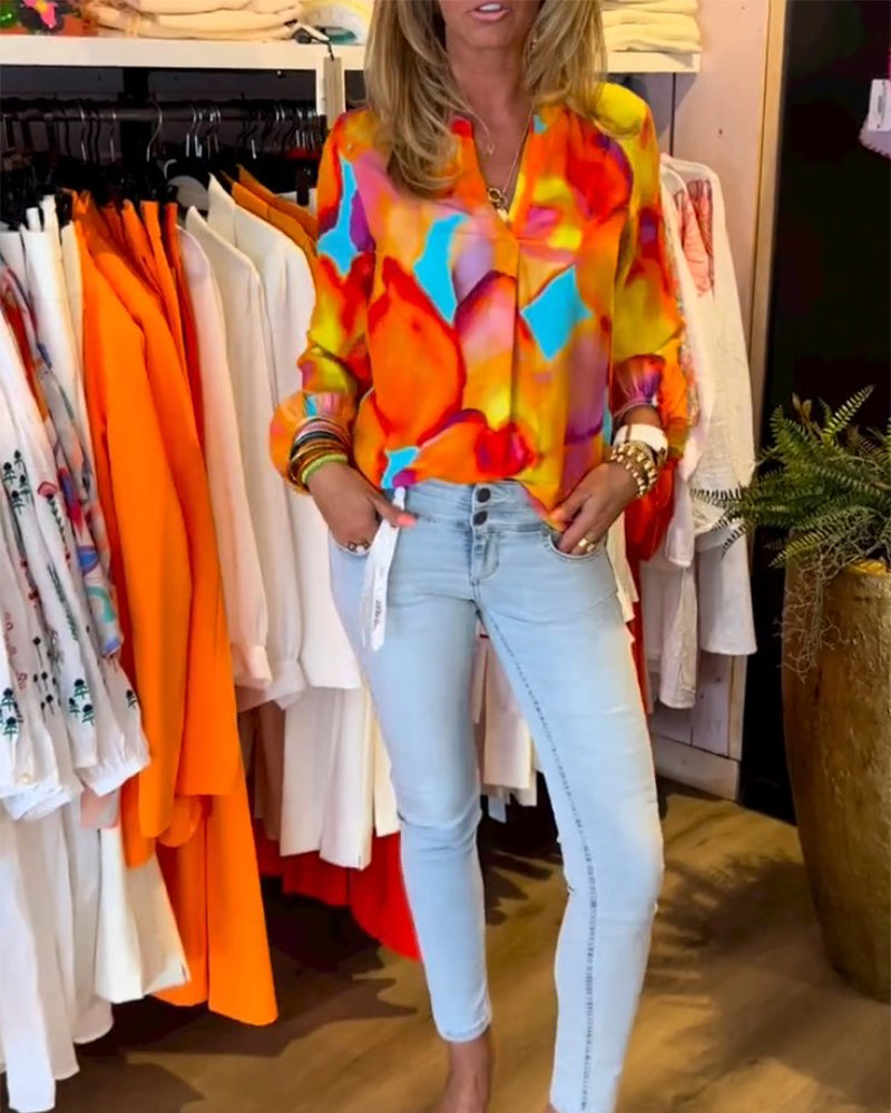 Camicie a maniche lunghe e stile casual colorato