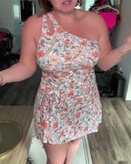 Costume da bagno monospalla floreale