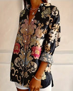 Camicia con Colletto Stampato e Bottoni
